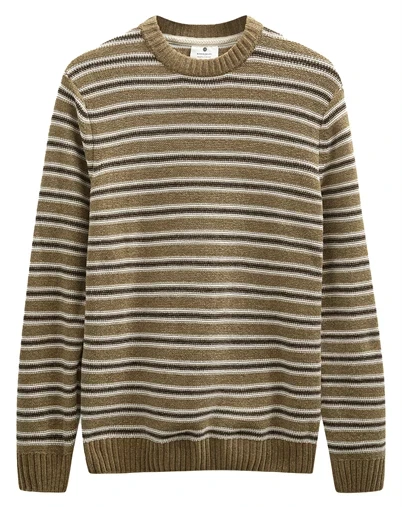 Anerkjendt - AKSune Chenille Stripe Strik - Ermine